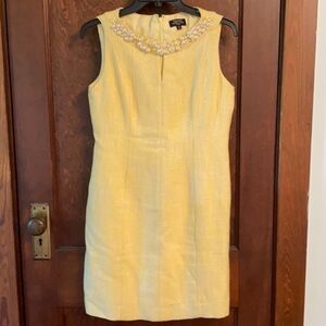Tahari Yellow Sheath Dress for Wedding Guests